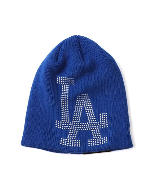 NEW ERA BASIC BEANIE BIG LOGO RHINESTONE Los Angeles Dodgers