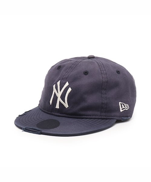 NEW ERA 9THIRTY Powered by GORO NAKATSUGAWA DAMAGE New York Yankees（ニューエラ 9サーティー ダメージ パワード バイ ゴロー ナカツガワ ニューヨーク・ヤンキース） - ネイビー