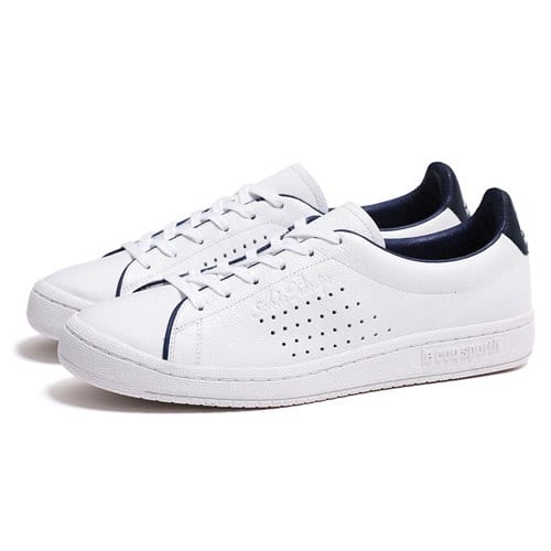 le coq sportif ASHE PRESTIGE LEA  OPTICAL WHITE/DRESS BLUE