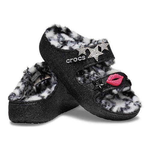 crocs Classic Cozzzy Disco Glitter Sandal Black/Multi 22FW-I