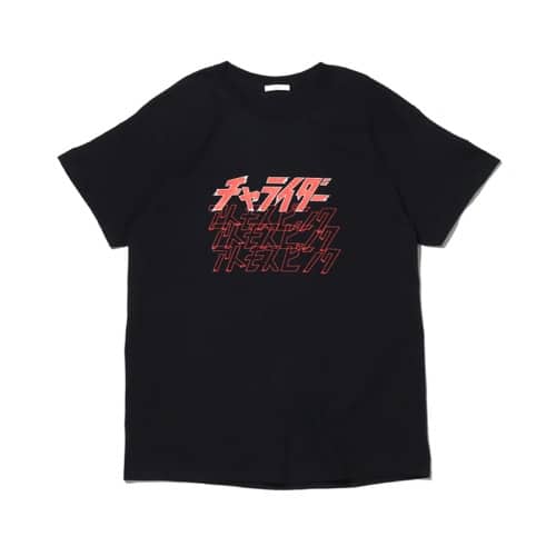 チャライダー × atmos pink フロントラインロゴ Tシャツ BLACK 20SU-I
