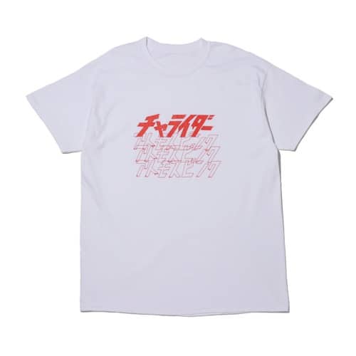 チャライダー × atmos pink フロントラインロゴ Tシャツ WHITE 20SU-I
