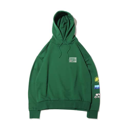 atmos pink グラフィックプリント フーディ GREEN 21FA-I