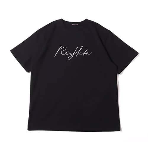 atmos pink RIEHATA × atmos pink ロゴ刺繍 BIG Tee BLACK