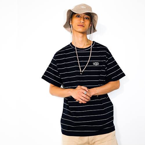 UGG カラーボーダー Tシャツ NAVY 21FW-I