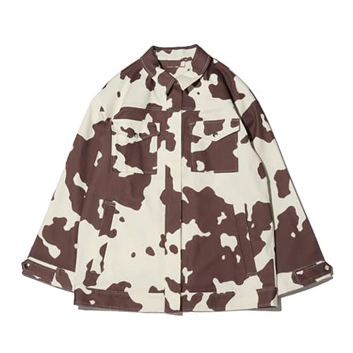 atmos pink COW柄 ツイル ジャケット BROWN 21SP-I