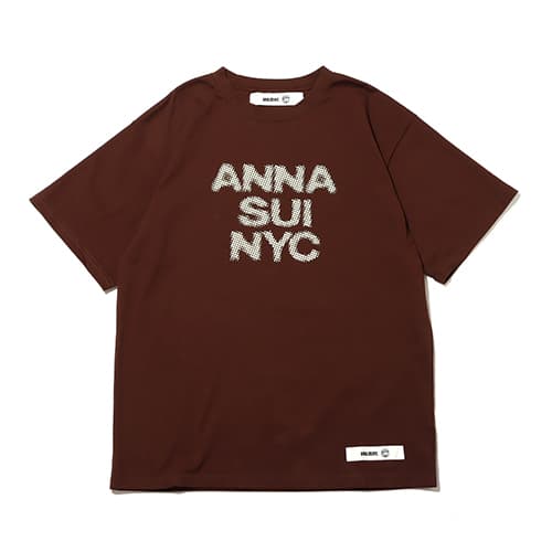 ANNA SUI NYC 発泡 ロゴTシャツ BROWN 22FA-I
