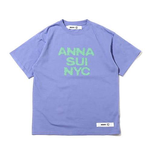 ANNA SUI NYC 発泡 ロゴTシャツ PURPLE 22FA-I