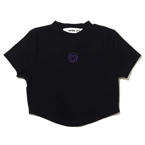ANNA SUI NYC サークルロゴ チビTシャツ BLACK 22FA-I