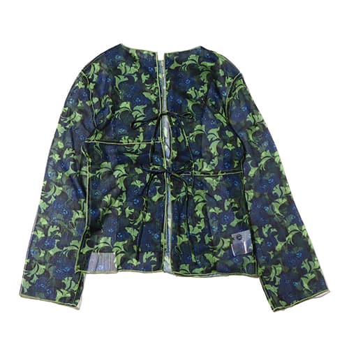 ANNA SUI NYC メロー切替 シフォントップス GREEN 22HO-I