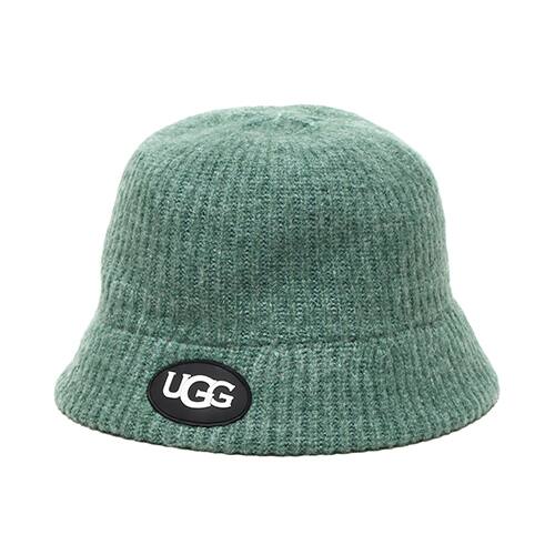 UGG シリコンパッチ リブバケットハット GREEN 22FW-I