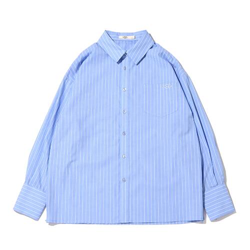 UGG サイドファスナー ビッグシャツ BLUE 22FW-I