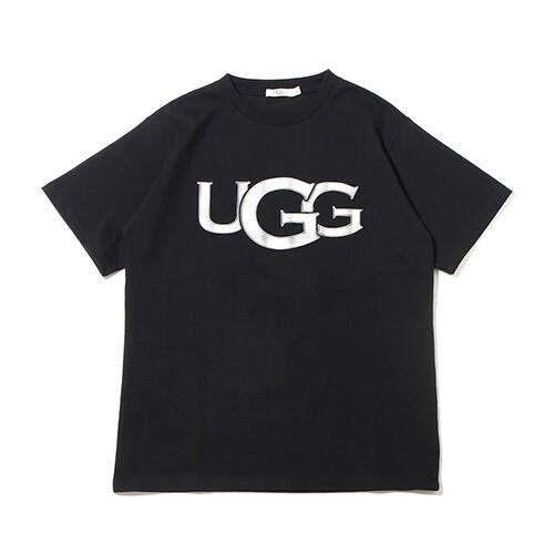 UGG チェック柄 ロゴTシャツ BLACK 22SS-I