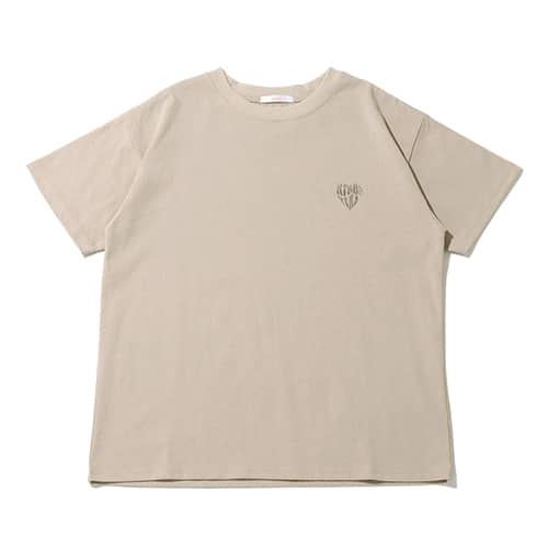 atmos pink ハートロゴ刺繍 Tシャツ BEIGE 23FA-I
