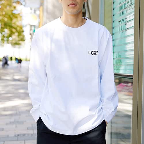 UGG ロゴ刺繍ロンT WHITE 23SS-I
