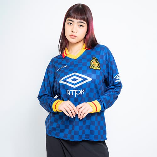 UMBRO atmos pink Long-sleeve Jersey NAVY