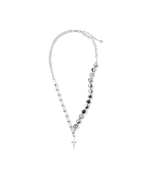 atmos pink Asymmetry Mix Chain Necklace SILVER - シルバー