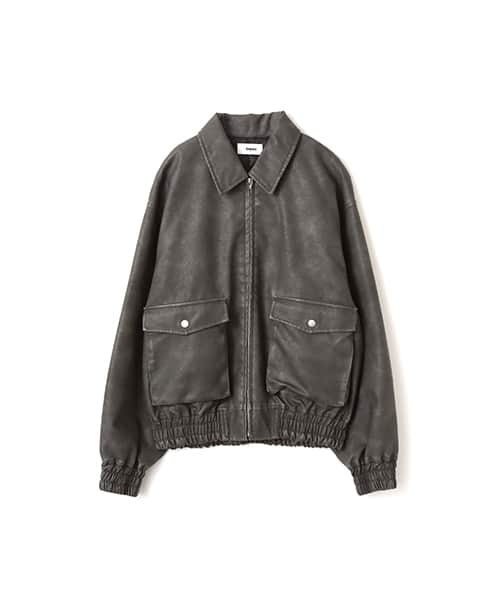 atmos pink Faux Leather Jacket BLACK アトモス ピンク フォー レザー ジャケット ブラック
