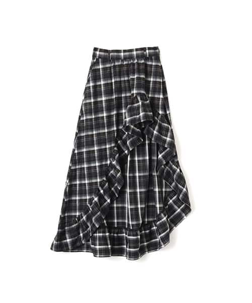 atmos pink Asymmetry Check Skirt