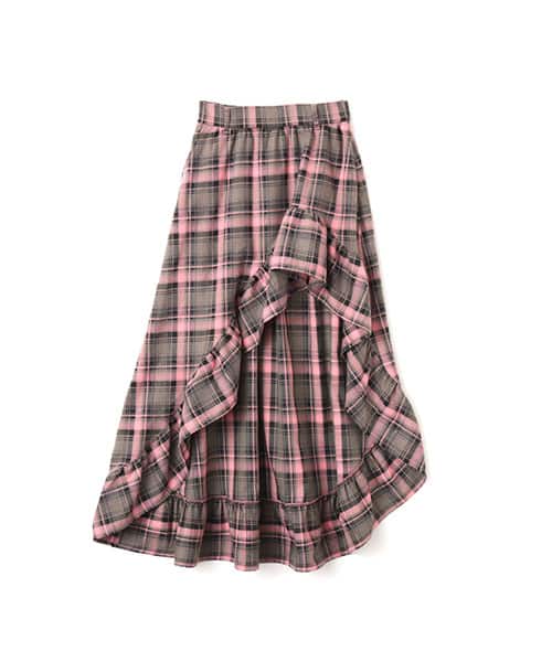 atmos pink Asymmetry Check Skirt