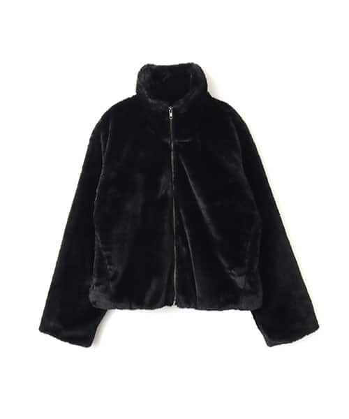 atmos pink Faux Fur Zip Blouson BLACK - ブラック