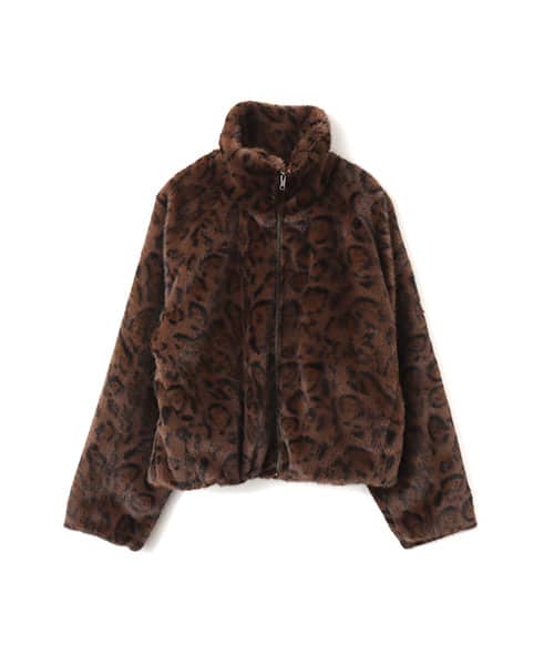 atmos pink Faux Fur Zip Blouson LEOPARD - レオパード