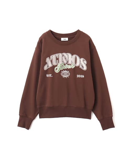 atmos pink College Logo Sweatshirt BROWN
