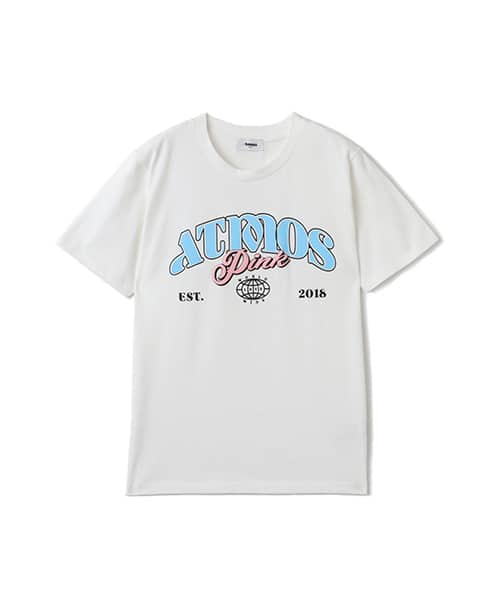 atmos pink College Logo T-shirt WHITE - ホワイト