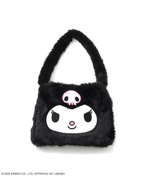 atmos pink x KUROMI Faux Fur Bag BLACK - ブラック
