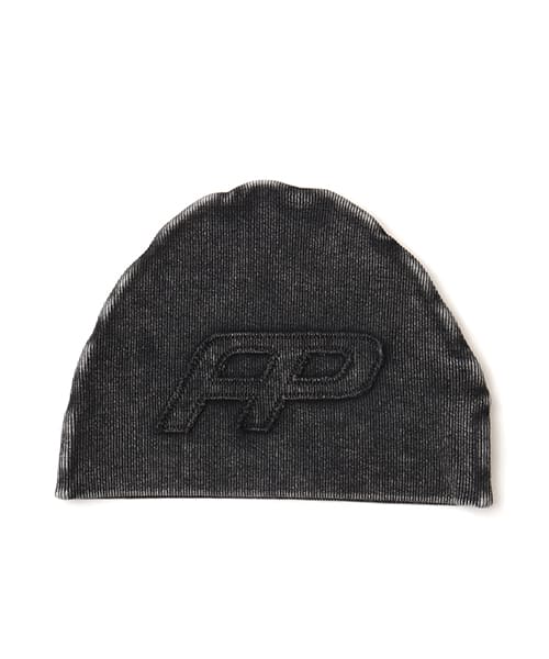 atmos pink Pigment Logo Beanie CHARCOAL - チャコール