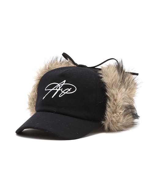 atmos pink Faux Fur Ear Cap NAVY アトモス ピンク フォー ファー イヤー キャップ ネイビー