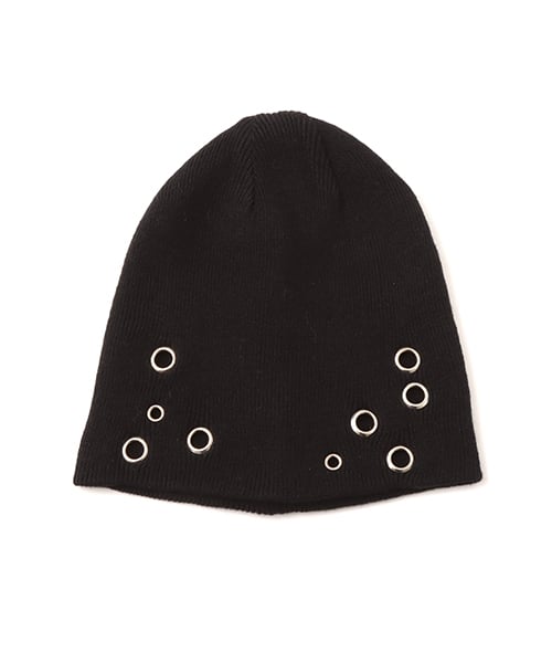 atmos pink Eyelet Beanie BLACK - ブラック