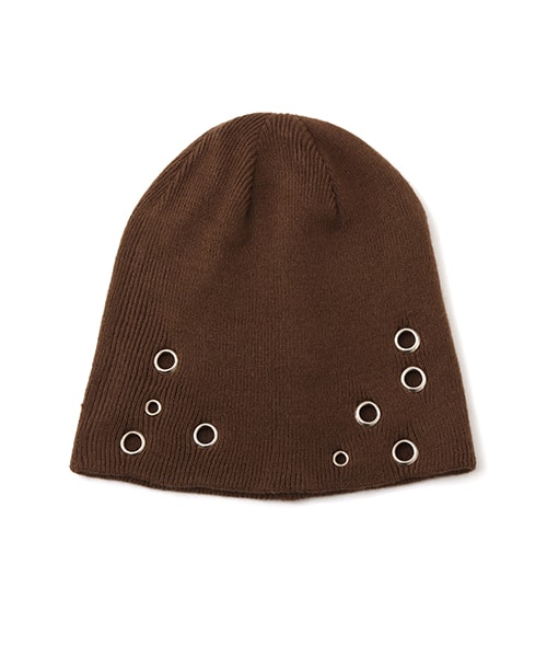atmos pink Eyelet Beanie BROWN - ブラウン