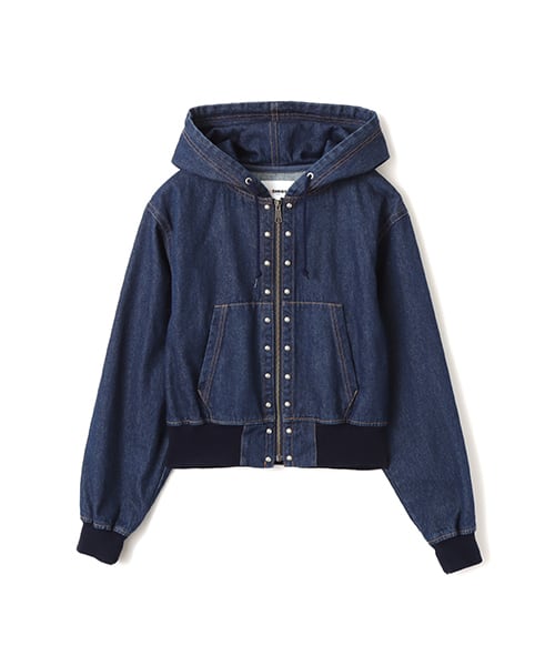 atmos pink Studs Denim Hoodie BLUE - ブルー