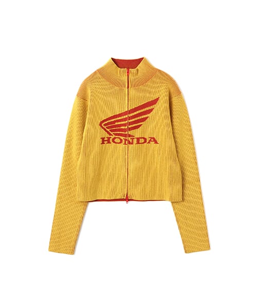atmos pink x HONDA Zip Up Knit Cardigan ORANGE アトモス ピンク ホンダ ジップアップ ニット カーディガン オレンジ