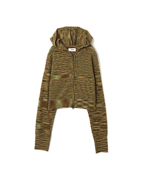 atmos pink Short Zip Knit Hoodie KHAKI - カーキ