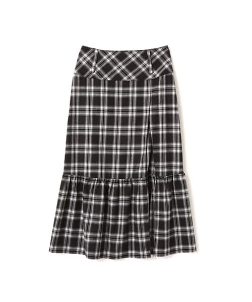 atmos pink Plaid Tiered Skirt