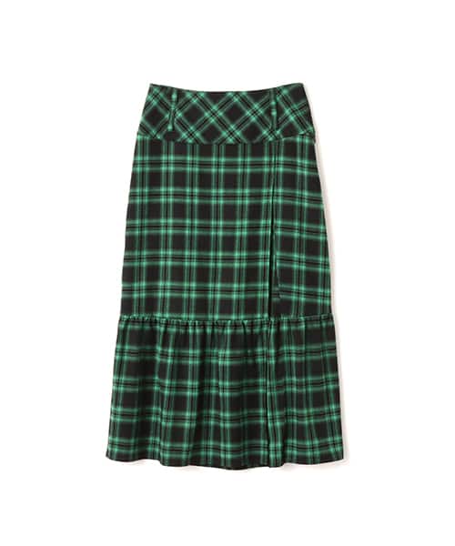 atmos pink Plaid Tiered Skirt GREEN アトモス ピンク プレイド ティアード スカート グリーン
