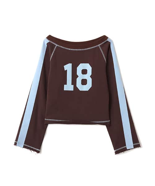 atmos pink Numbering Sweat Top BROWN アトモス ピンク ナンバリング スウェット トップ ブラウン