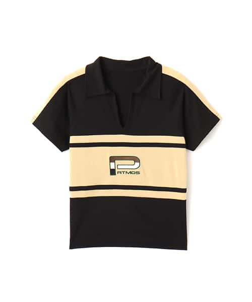 atmos pink Rugger Polo Shirt BLACK アトモス ピンク ラガー ポロシャツ ブラック