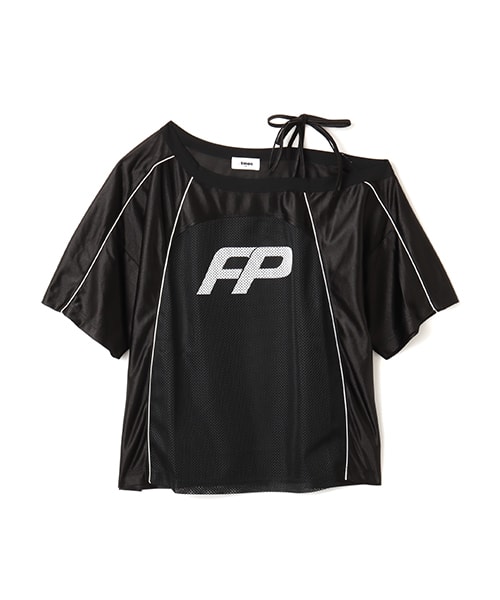 atmos pink Off Shoulder Football T-shirt BLACK アトモス ピンク オフショルダー フットボール ティーシャツ ブラック