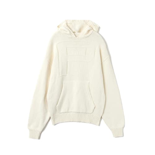 atmos pink Big Logo Knit Hoodie WHITE