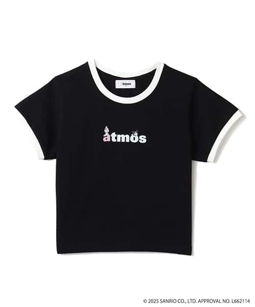 atmos pink x MY MELODY & KUROMI Ringer Neck T-shirt BLACK アトモス ピンク マイメロディ アンド クロミ リンガー ネック ティーシャツ ブラック