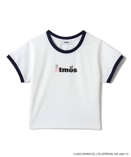 atmos pink x MY MELODY & KUROMI Ringer Neck T-shirt WHITE アトモス ピンク マイメロディ アンド クロミ リンガー ネック ティーシャツ ホワイト