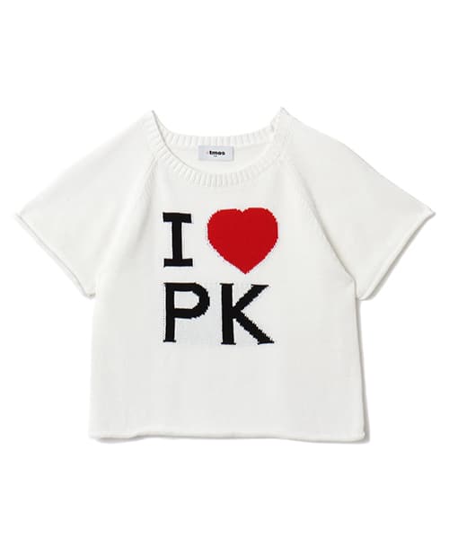 atmos pink I Love Pink Knit Top WHITE