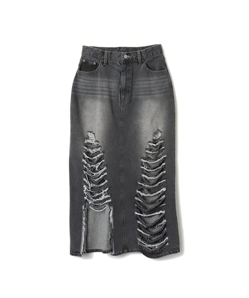 atmos pink Damaged Long Skirt