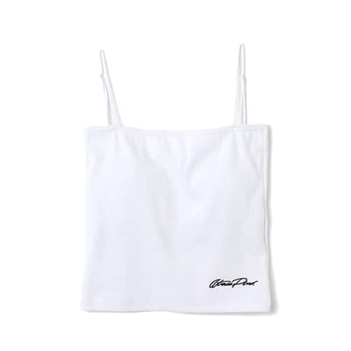 atmos pink Logo Embroidery Camisole WHITE