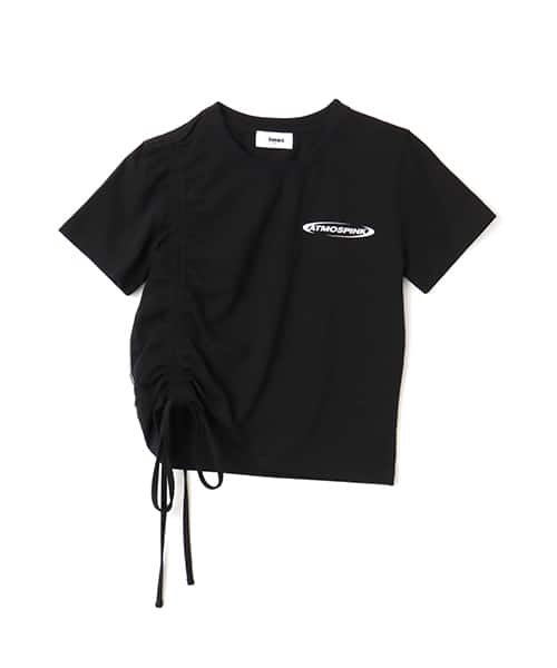 atmos pink Shirring Mini T-shirt BLACK
