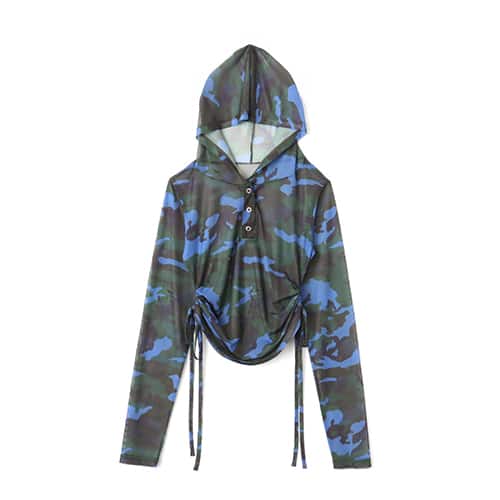atmos pink See-through Hoodie CAMOUFLAGE BLUE