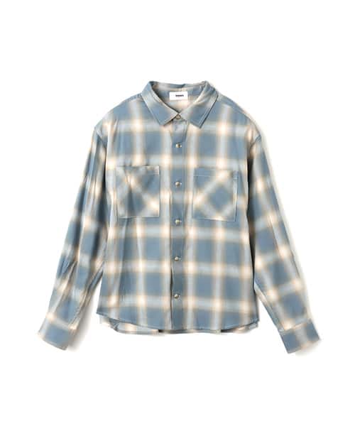 atmos pink Ombre Check Shirt BLUE（アトモス ピンク オンブレ